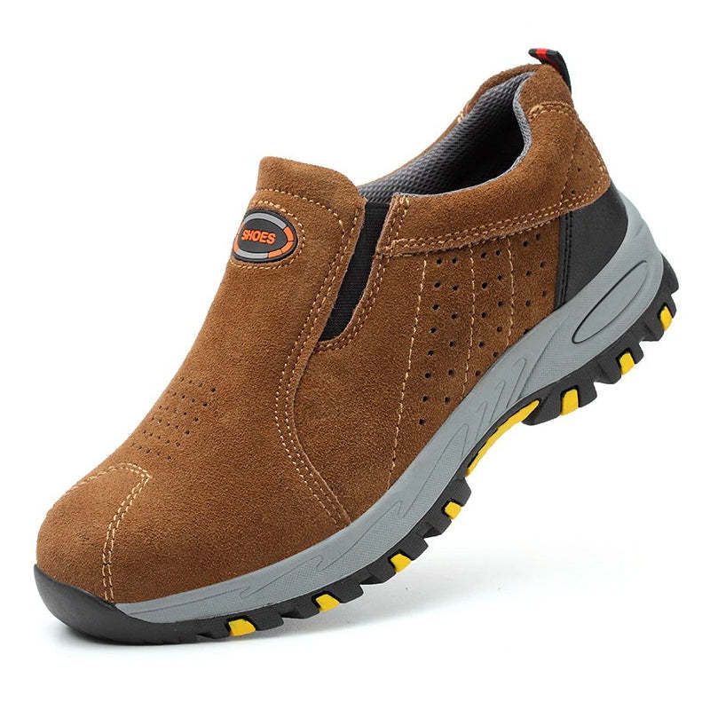 Men Orthopedic Shoes Suede Anti-puncture Safety Boots