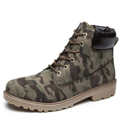 Men Winter Orthopedic Shoes Warm Army Ankle Boots