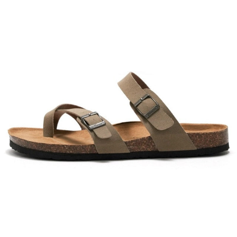 Women Orthopedic Sandal Arch Support Breathable Comfortable Cork FootBed Buckle Strap Anti-Skid Sandal