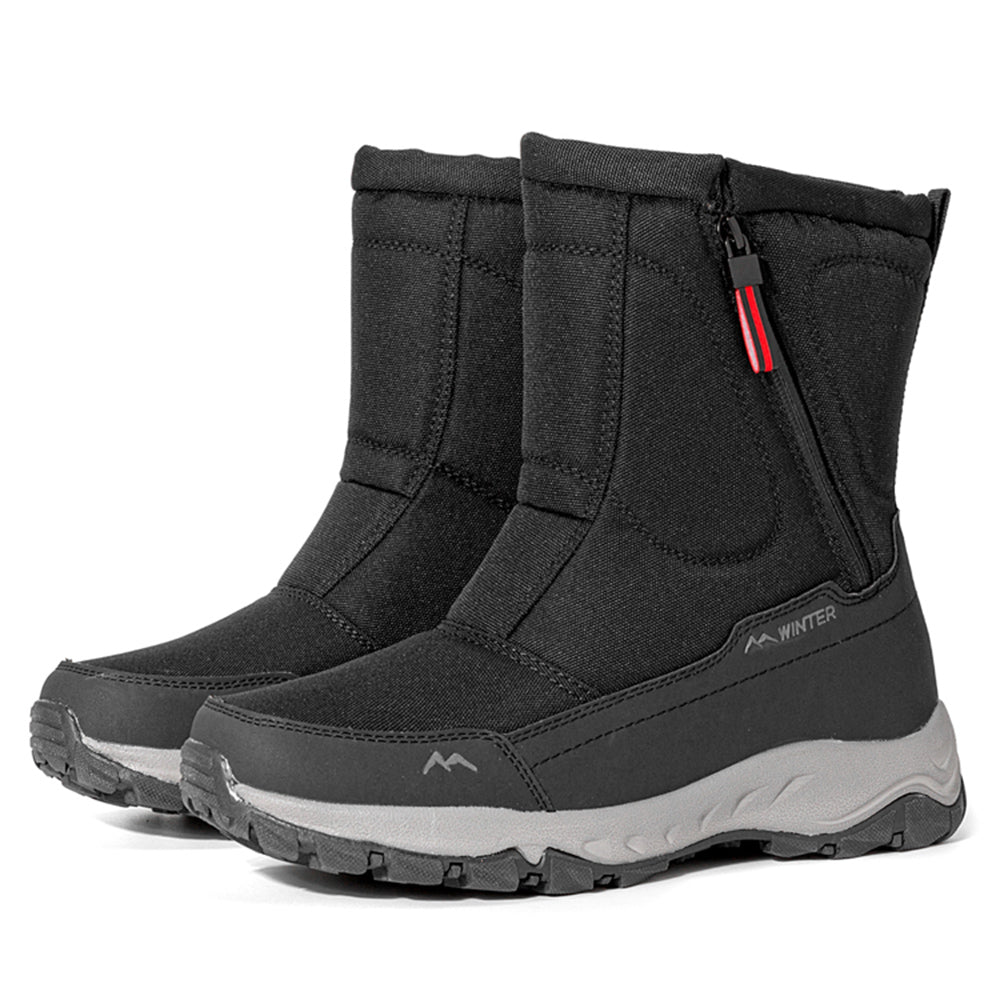 Winter Snow Boots Side Zip, Waterproof, Non-slip, Wear-resistant, Thick and Velvety Warm