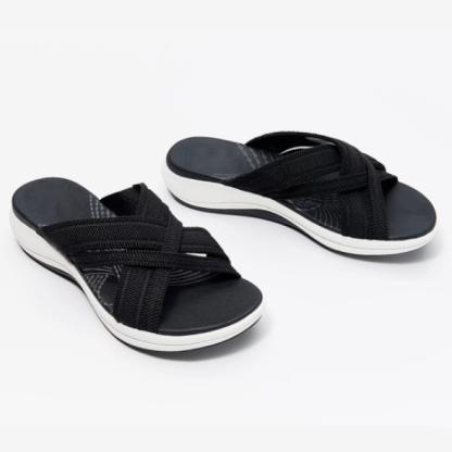 Women Sandals Stretch Cross Orthotic Slide Slippers