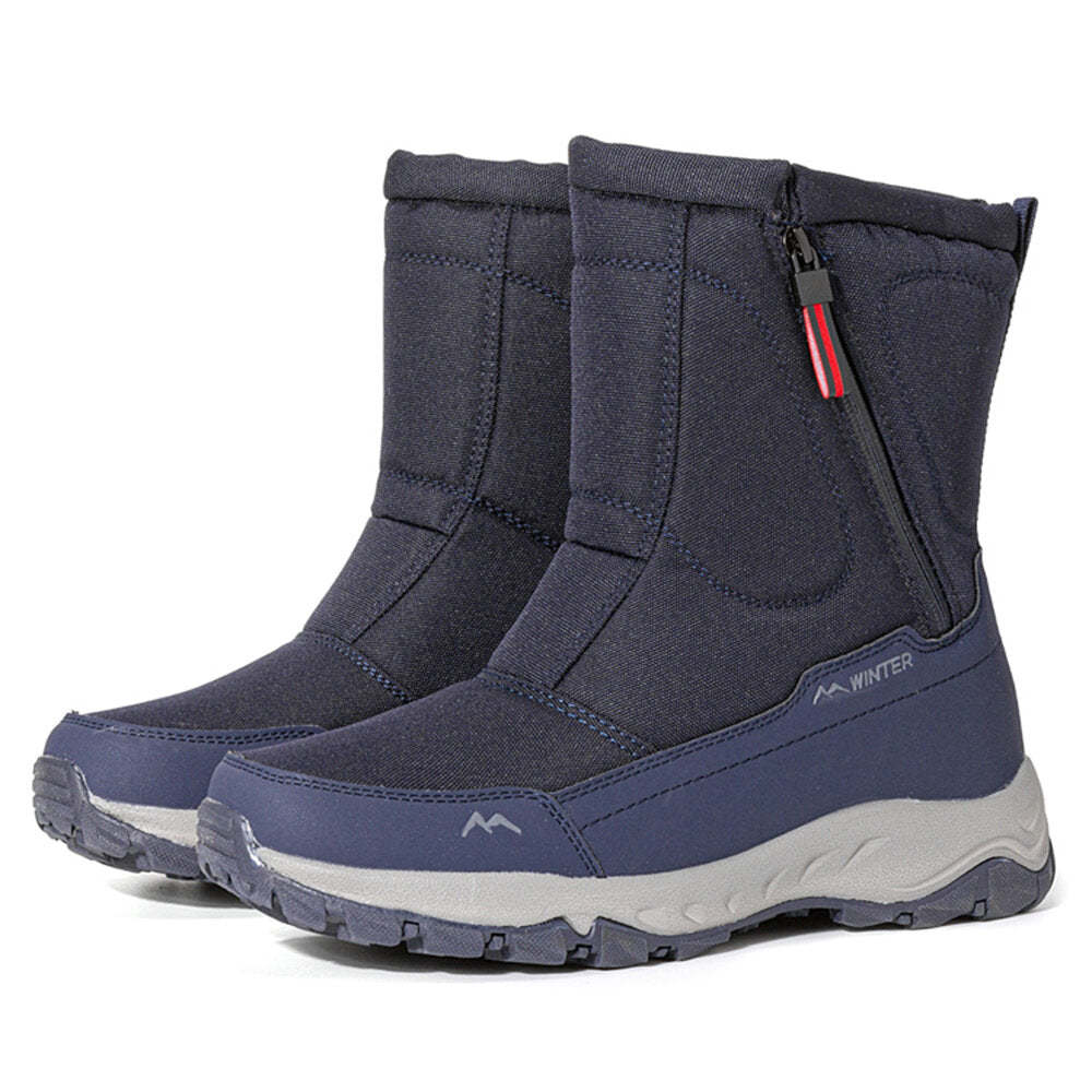 Winter Snow Boots Side Zip, Waterproof, Non-slip, Wear-resistant, Thick and Velvety Warm