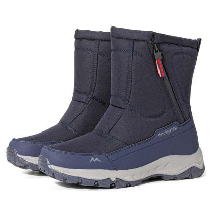 Winter Snow Boots Side Zip, Waterproof, Non-slip, Wear-resistant, Thick and Velvety Warm