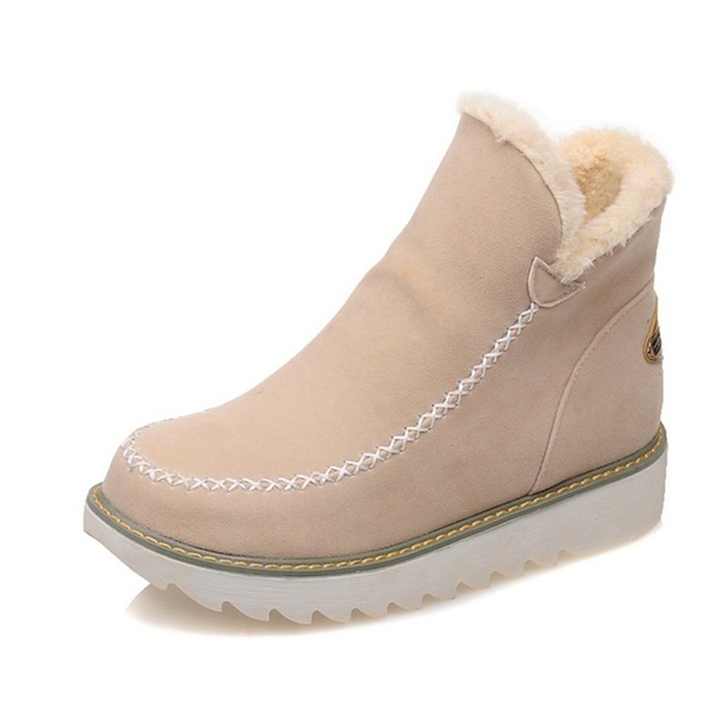 Classic Non-Slip Ankle Snow Booties Warm Fur Lining Boots