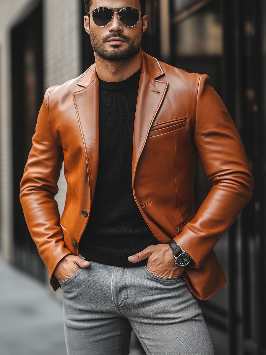 Men's Elegant Premium Leather Jacket