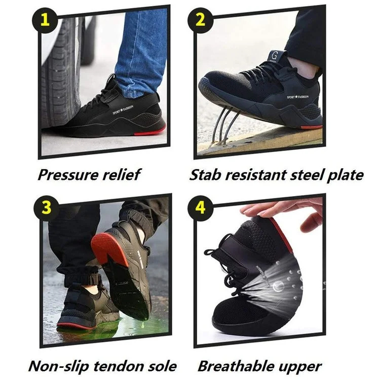 Lightweight Steel Toe Work Shoes for Men Women