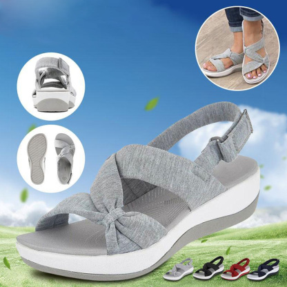 Women's Plus Size Bow Orthopedic Arch-Support Sandals