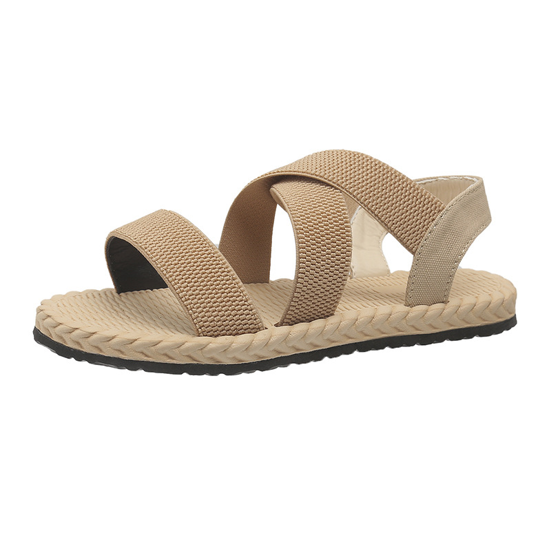 Women's Orthopedic Stretch Sandals Cork Espadrille Roman Sandals