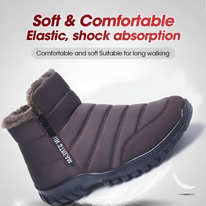Fur Ankle WaterProof Men's Snow Boots Orthopedic