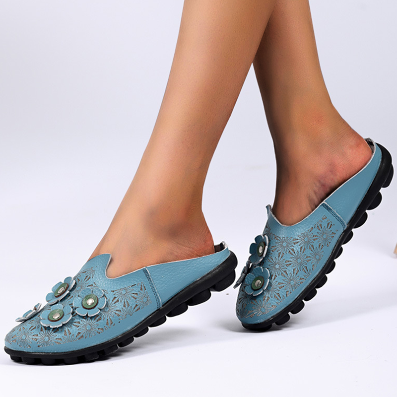 Embrace Chic Comfort with Low-Cut Hollow Flower Women's Single Shoes
