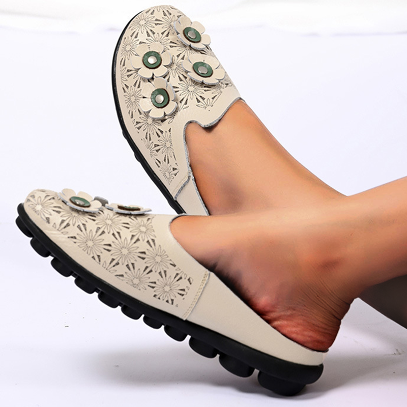 Embrace Chic Comfort with Low-Cut Hollow Flower Women's Single Shoes