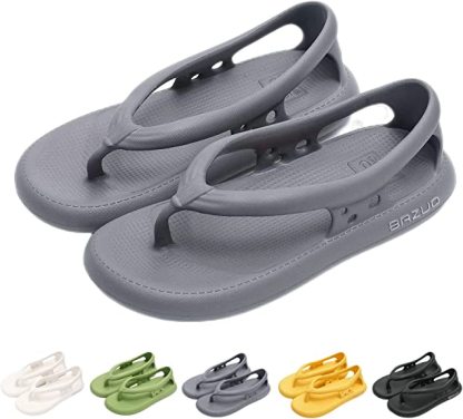 New Bazuo Flip Flops for Men and Women, EVA Thick Sole Non Slip Quick-Dry Sandals