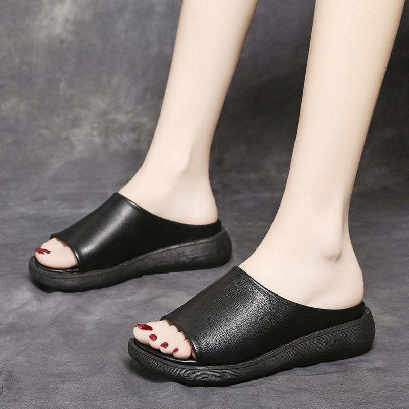 Comfortable Women Leather Summer Sandals