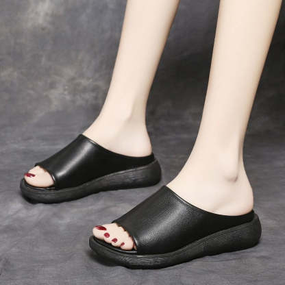 Comfortable Women Leather Summer Sandals