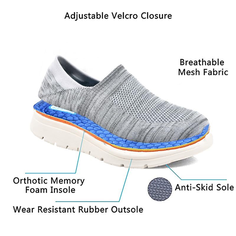 Women's Extra Wide Seniors Shoes for Swollen Feet, Wide Feet, Orthopaedic Shoes, Men's Health Shoes
