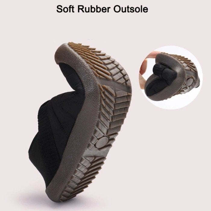 Men Fur Slippers Anti-slip Waterproof Indoor Slides