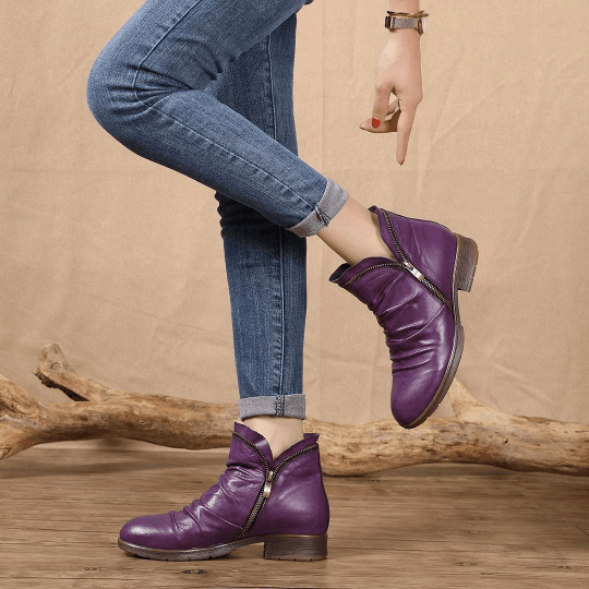 Cozy Colorful Ankle Winter Boots