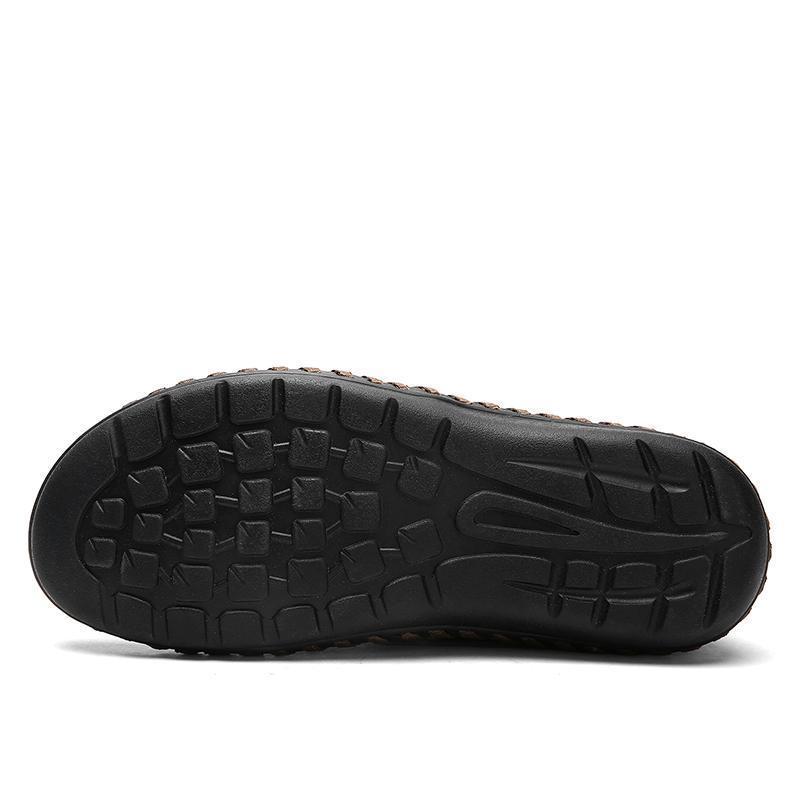 Men's Water Shoes Stitching Honeycomb Mesh Soft Loafers Breathable Outdoor Casual Shoes