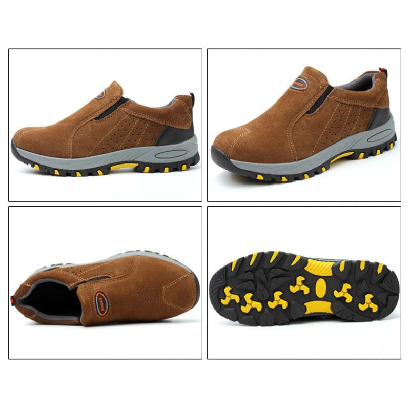 Men Orthopedic Shoes Suede Anti-puncture Safety Boots