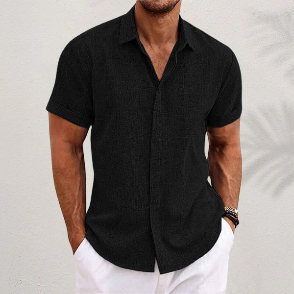 Men's Short Sleeve Linen Shirt