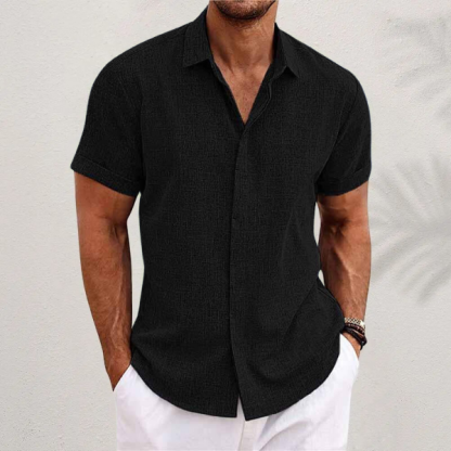 Men's Short Sleeve Linen Shirt