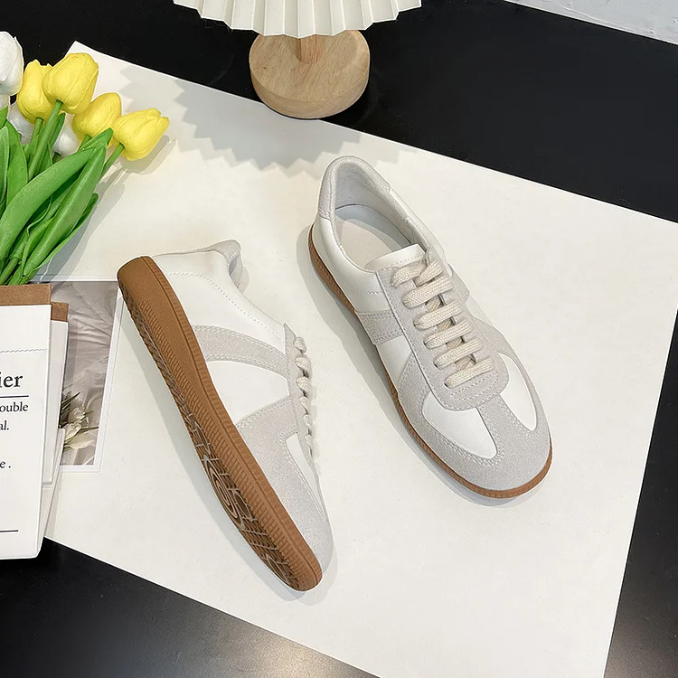 Women's White Leather Low Top Sneakers Shoes