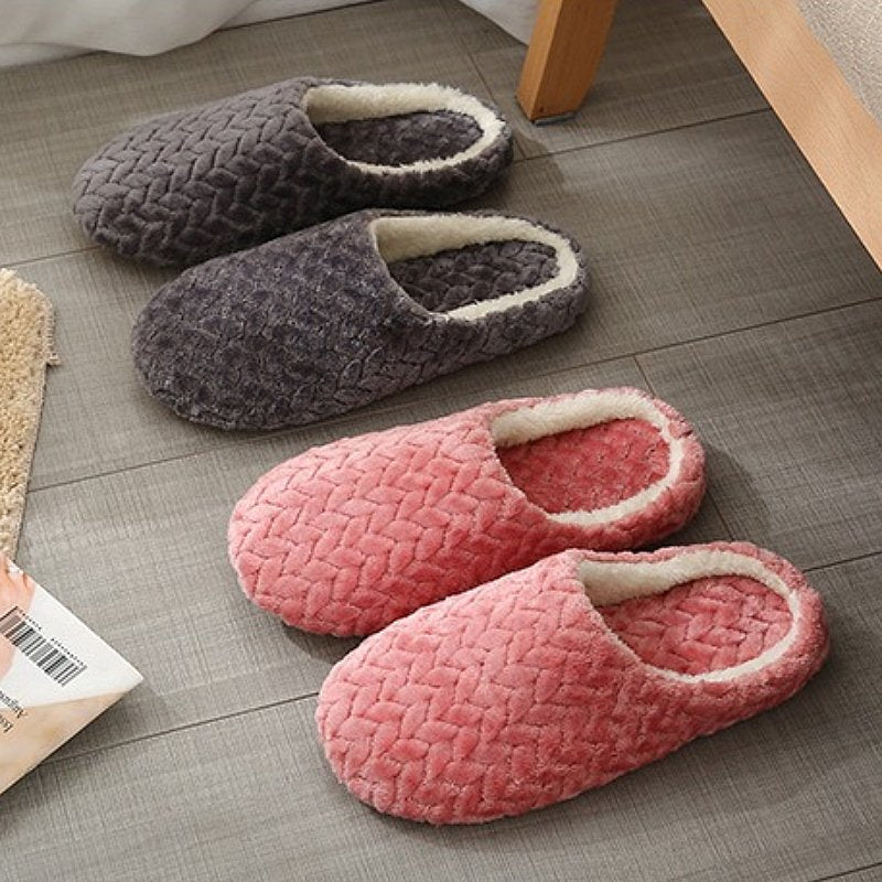 Men Anti-slip Warm Soft Winter Home Slippers