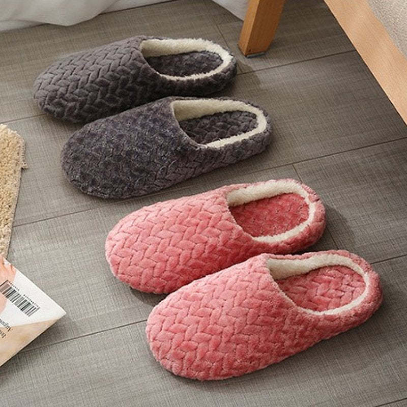 Men Anti-slip Warm Soft Winter Home Slippers