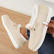 Women's Flat Slip-On Bootie Warm Lining Ankle Snow Boots