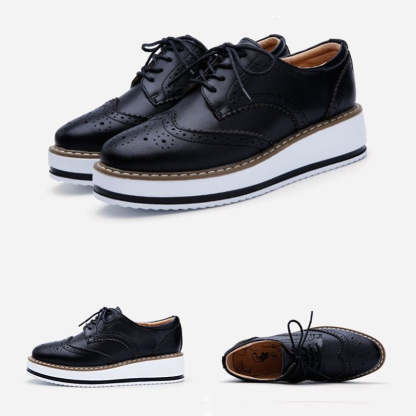Walking Shoes For Women Comfy Interior Versatile Casual Oxford Shoes Modern