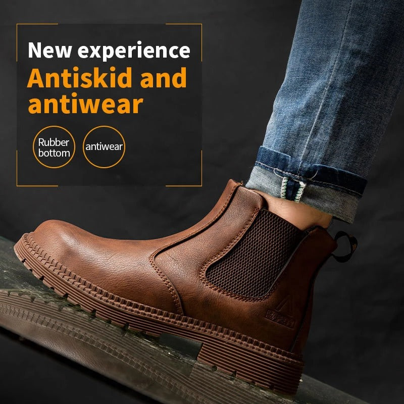 Men Winter Boots For Work Oil-proof Safety Orthopedic Shoes
