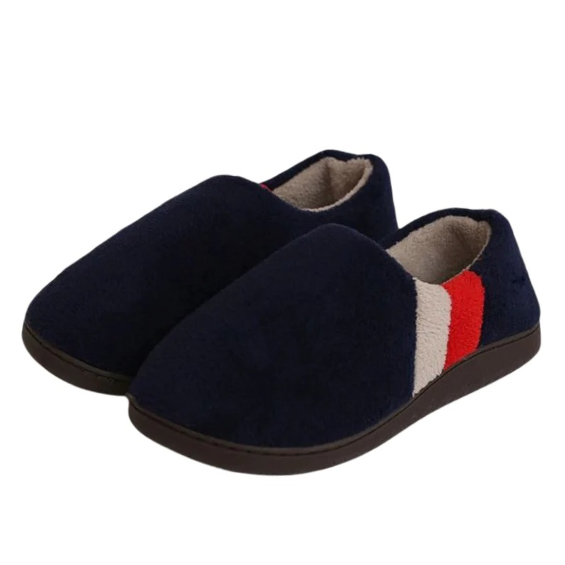 Men Short Plush Winter Slippers Comfy Casual Home Footwear