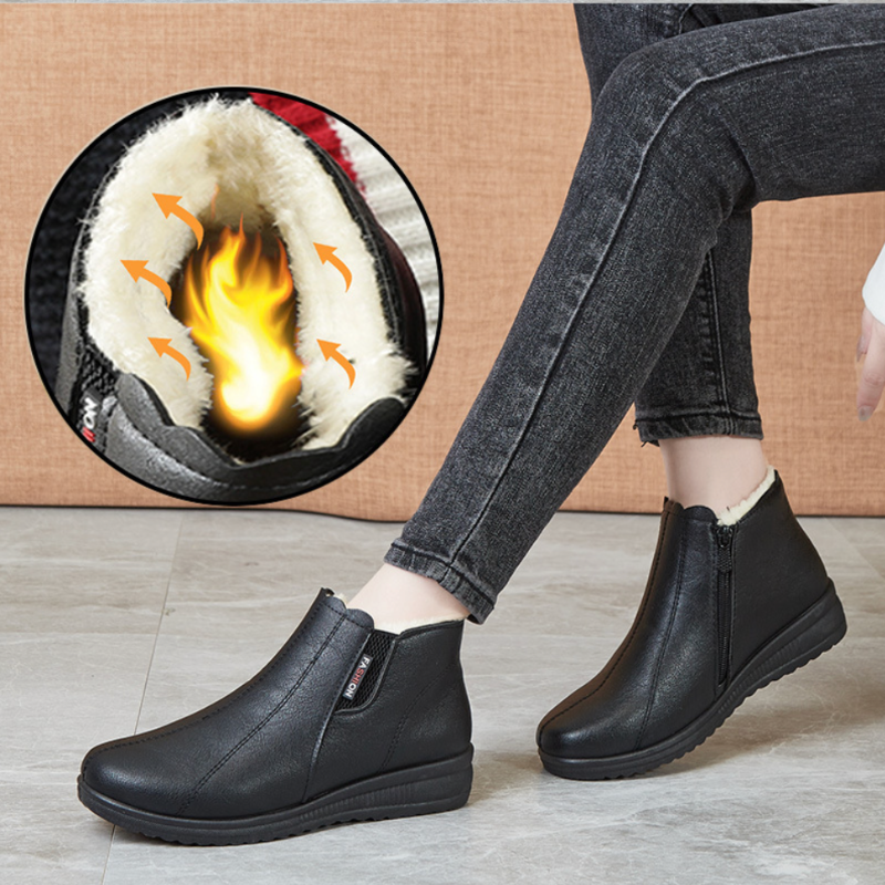 Orthopedic Women Ankle Boots Arch Support Waterproof Warm AntiSlip