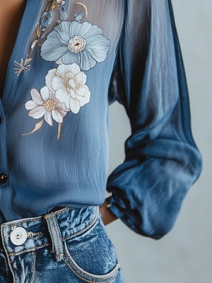 Boho Chic Floral Blouse
