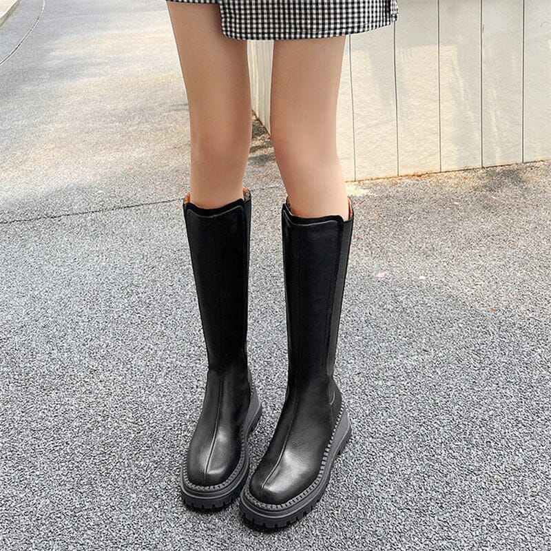 Chunky Knee High Boots Riding Boots for Women