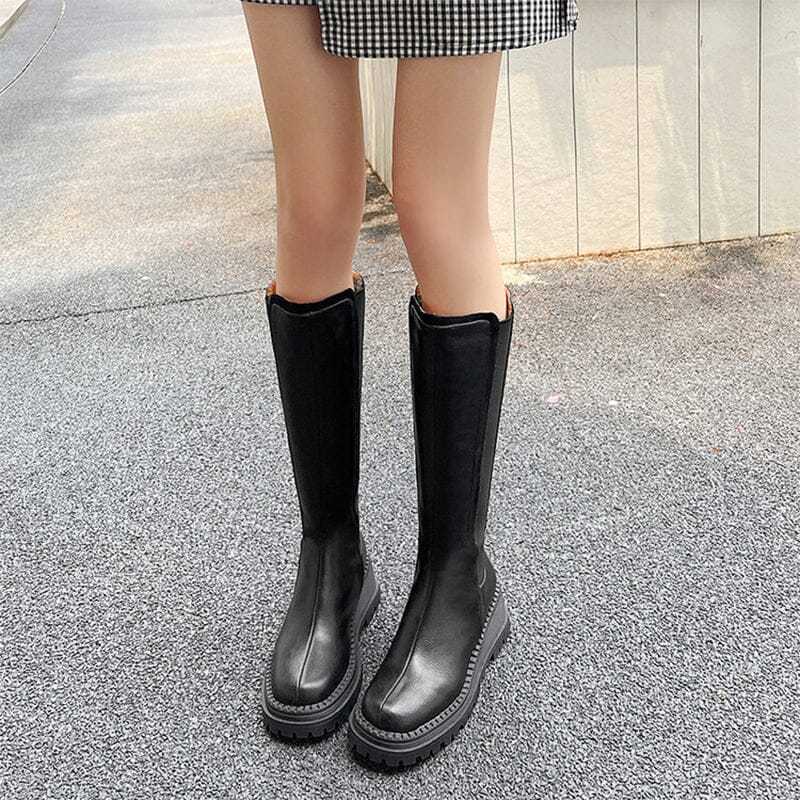Chunky Knee High Boots Riding Boots for Women