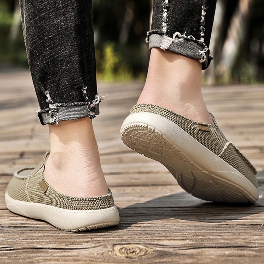 Summer New Men's Light Casual Denim Slip On Half Slippers