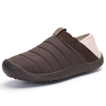 Men Fur Slippers Anti-slip Waterproof Indoor Slides