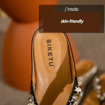 Orthopedic Sandals Soft Arch Support Insole Jeweled Flip-flops Bling Summer