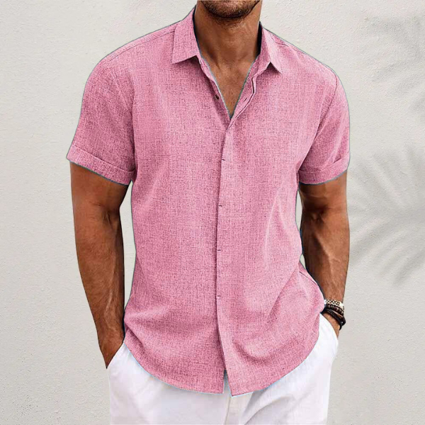 Men's Short Sleeve Linen Shirt