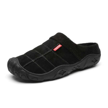 Fleece Warm Slippers For Men Basic Winter Shoes