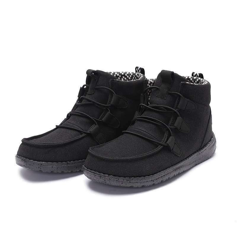 Women Warm Flat Ankle Boots Casual High Top Walking Shoes