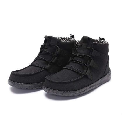 Women Warm Flat Ankle Boots Casual High Top Walking Shoes