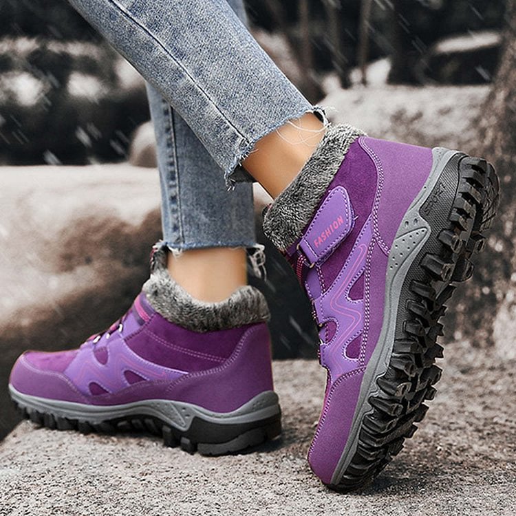 Orthopedic Shoes Men Anti-collision Velcro Hiking Ankle Sneakers Suede Outdoor