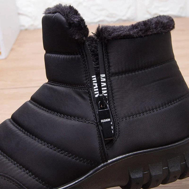 Fur Ankle WaterProof Men's Snow Boots Orthopedic