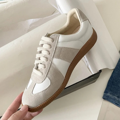 Women's White Leather Low Top Sneakers Shoes