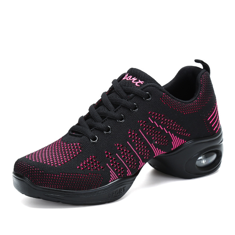 Women's Jazz Shoes Lace-up Dance Sneakers