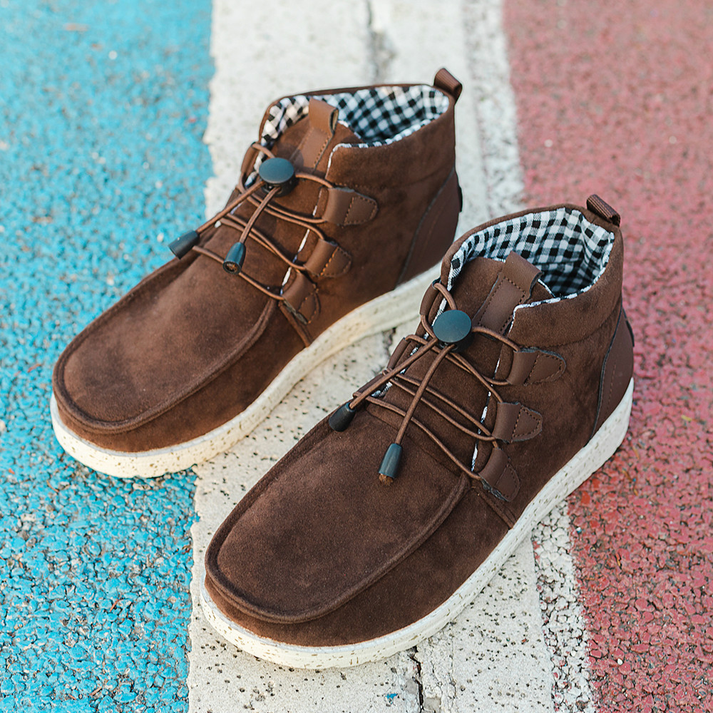 Women Warm Flat Ankle Boots Casual High Top Walking Shoes