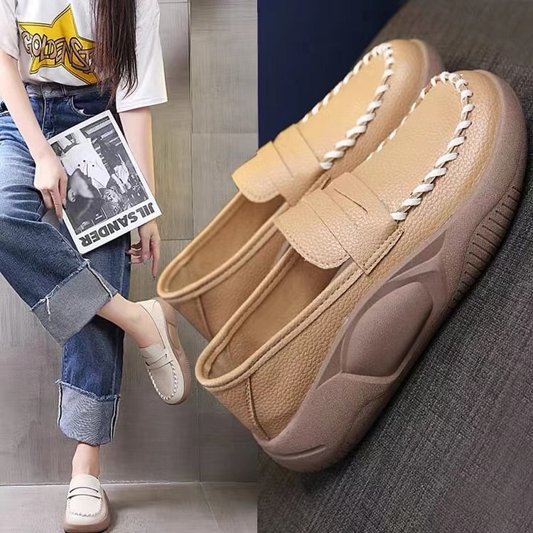 Women Soft-Soled Pure Cowhide Loafers