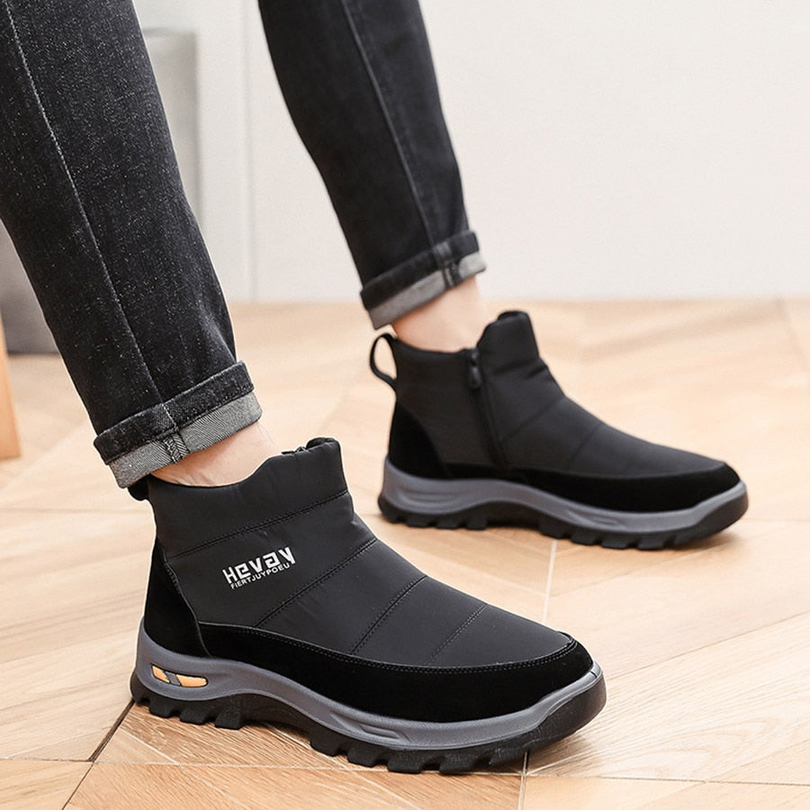 Orthopedic Snow Boots For Men Cushion Ankle Winter Shoes